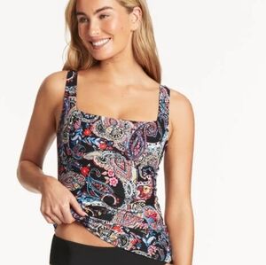 Sea Level Swim Australia Bohemia Square Neck Tankini Top
